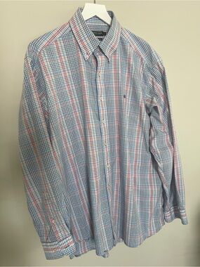 Southern Marsh Performance Plaid Button Down Shirt Men’s Large